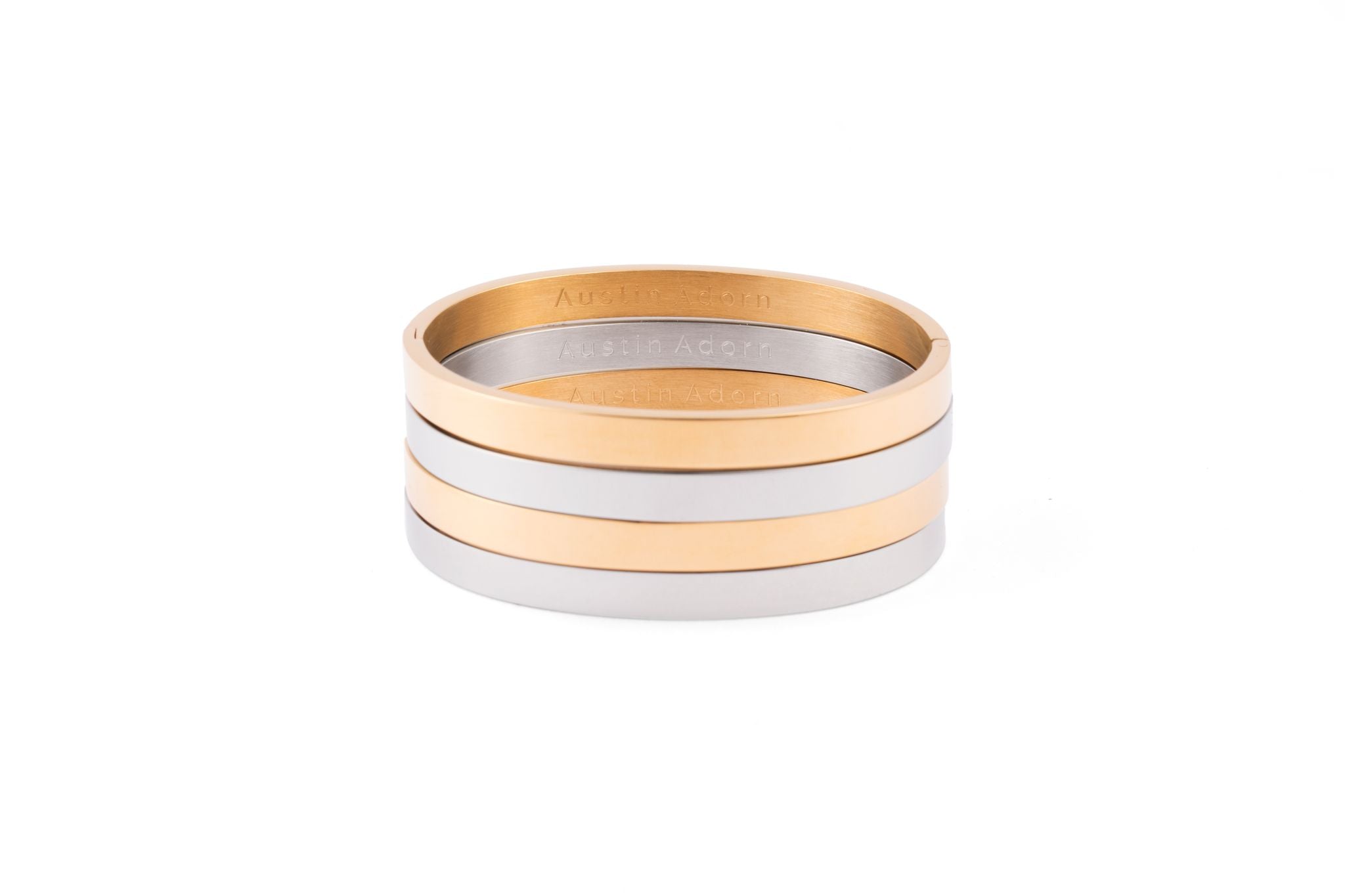 Champagne Bangle Silver | Austin Adorn
