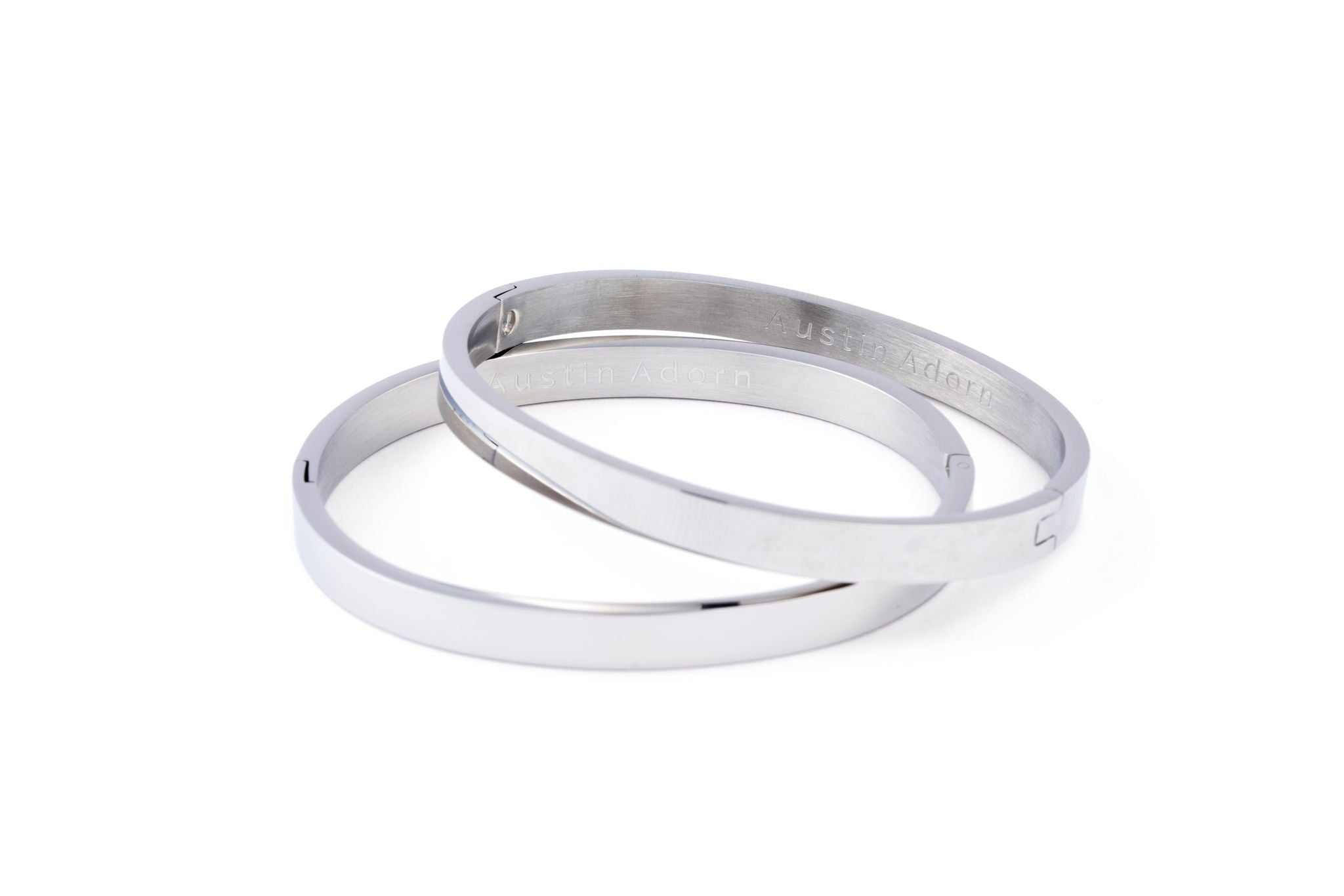 Champagne Bangle Silver | Austin Adorn